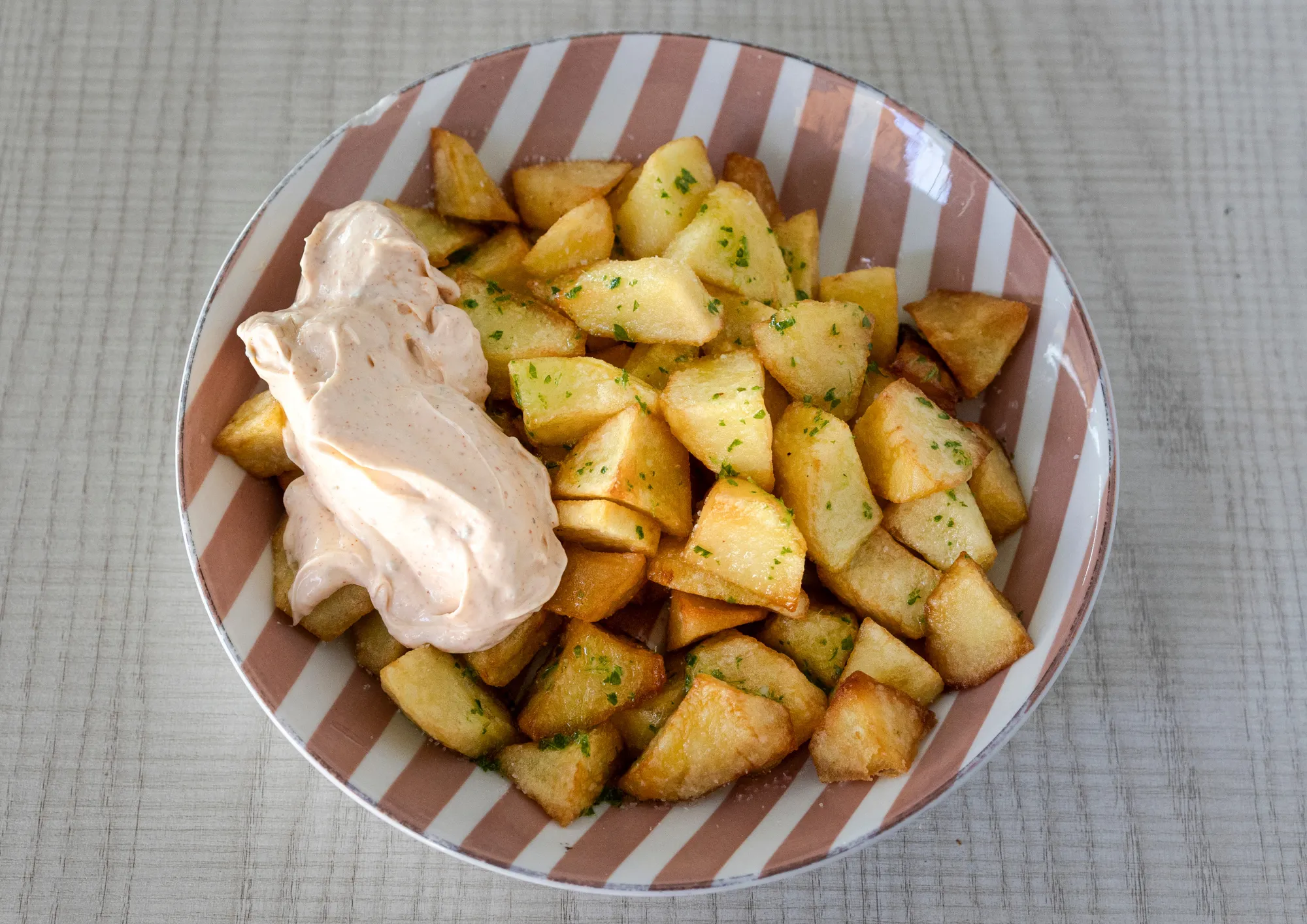 Receta de patatas alioli